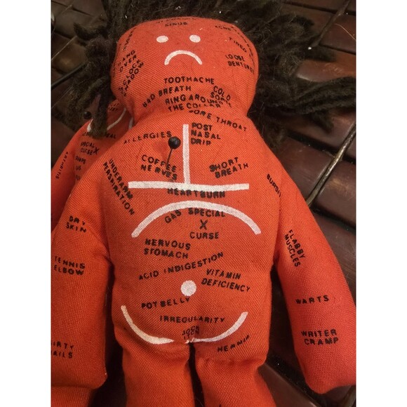 Pair Of Vintage Novelty Voodoo Dolls Male & Female 10" - Picture 4 of 4